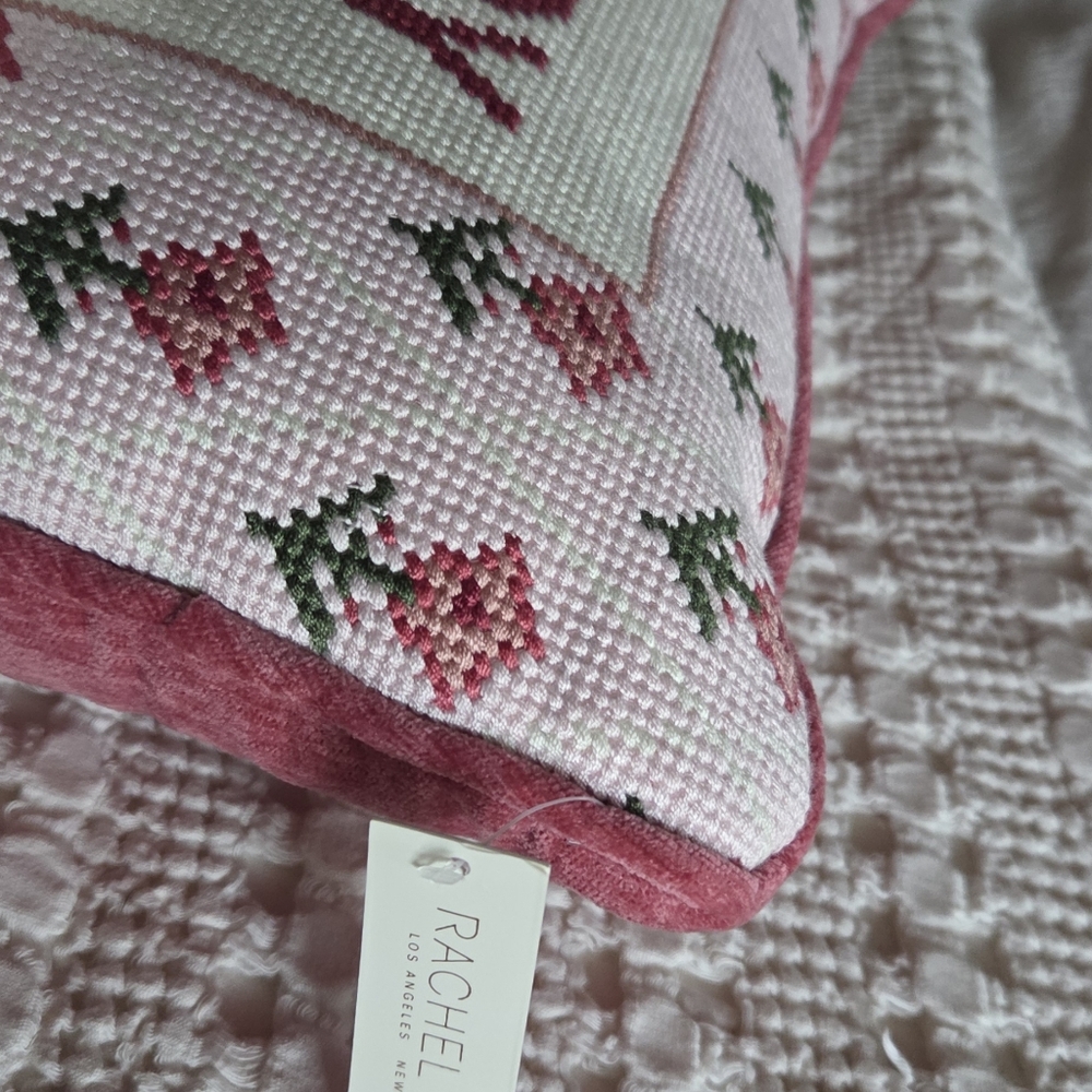 Rachel Zoe Homebody Club Needlepoint Stitch Decorative PIllow - Picture 5 of 7